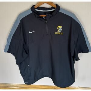 Nike Hot Jacket Short Sleeve Baseball Pullover Men's XXL Black